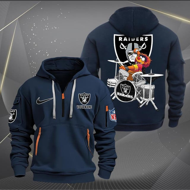 Las Vegas Raiders Premium Personalized Quarter Zip Hoodie AZBTCQZH000017 - Famjoys Las Vegas Raiders Premium Personalized Quarter Zip Hoodie AZBTCQZH000017 - Famjoys