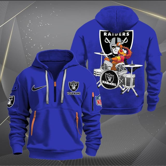 Las Vegas Raiders Premium Personalized Quarter Zip Hoodie AZBTCQZH000017 - Famjoys Las Vegas Raiders Premium Personalized Quarter Zip Hoodie AZBTCQZH000017 - Famjoys
