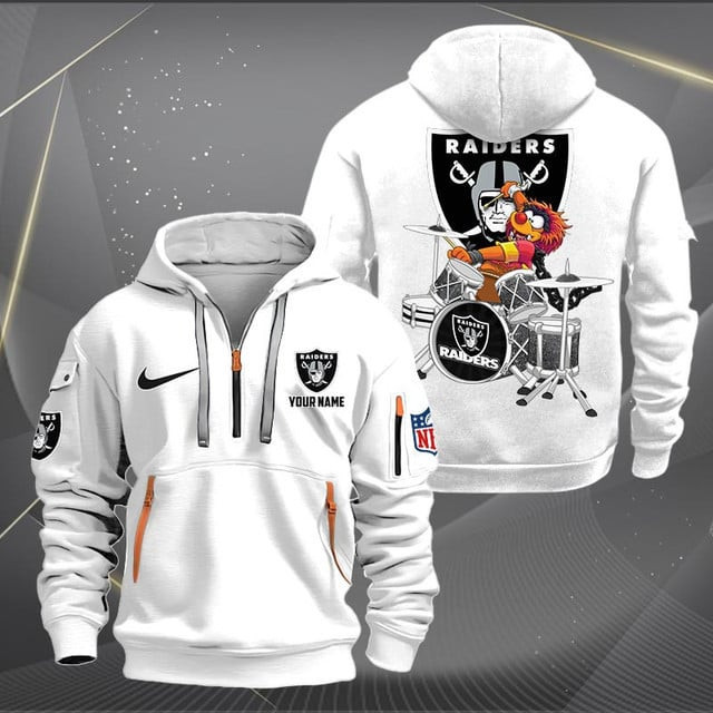 Las Vegas Raiders Premium Personalized Quarter Zip Hoodie AZBTCQZH000017 - Famjoys Las Vegas Raiders Premium Personalized Quarter Zip Hoodie AZBTCQZH000017 - Famjoys