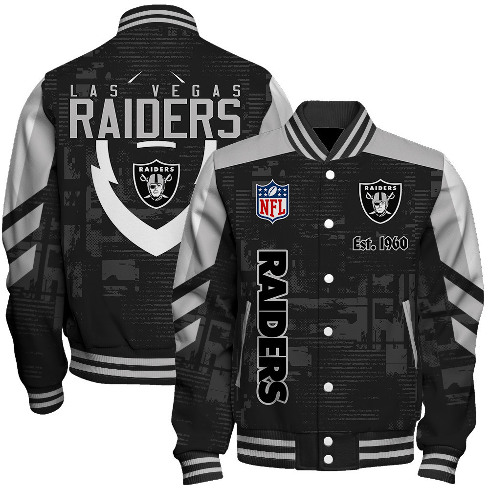 Las Vegas Raiders - Proud To Be Different Unisex Varsity Jacket - Famjoys Las Vegas Raiders - Proud To Be Different Unisex Varsity Jacket - Famjoys