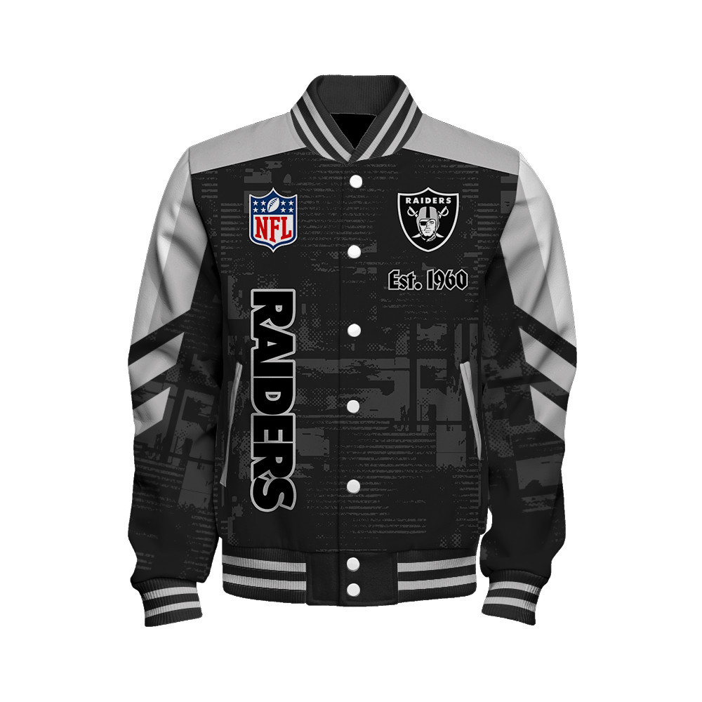 Las Vegas Raiders - Proud To Be Different Unisex Varsity Jacket - Famjoys Las Vegas Raiders - Proud To Be Different Unisex Varsity Jacket - Famjoys