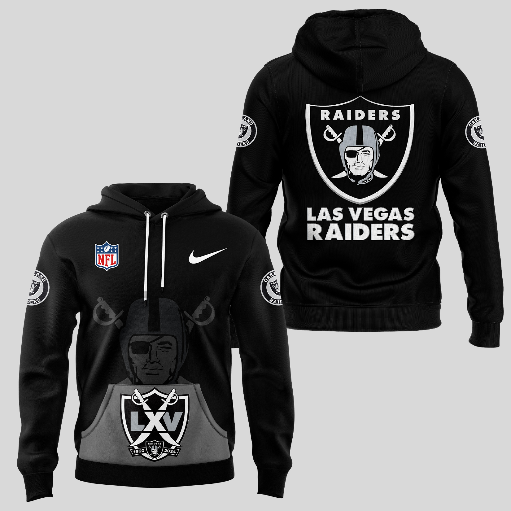 Las Vegas Raiders Pullover Hoodie - Famjoys Las Vegas Raiders Pullover Hoodie - Famjoys