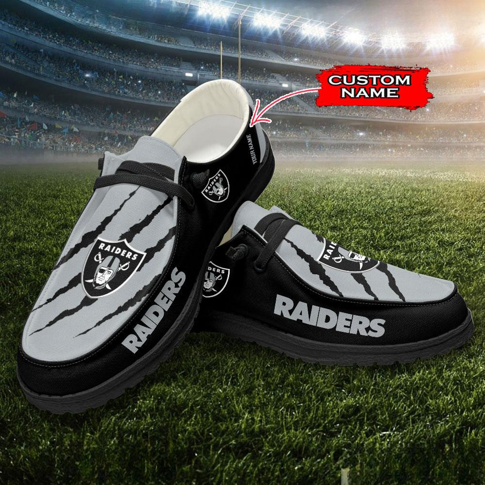 Las Vegas Raiders Scratch Hey Dude Shoes – Moccasin Slipper - Famjoys Las Vegas Raiders Scratch Hey Dude Shoes – Moccasin Slipper - Famjoys
