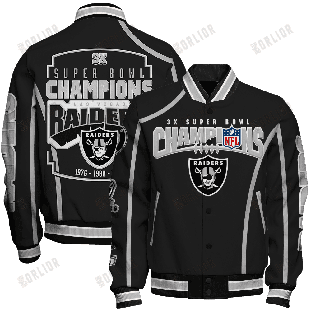 Las Vegas Raiders Super Bowl Champions Winning Spirit Varsity Jacket - Famjoys Las Vegas Raiders Super Bowl Champions Winning Spirit Varsity Jacket - Famjoys