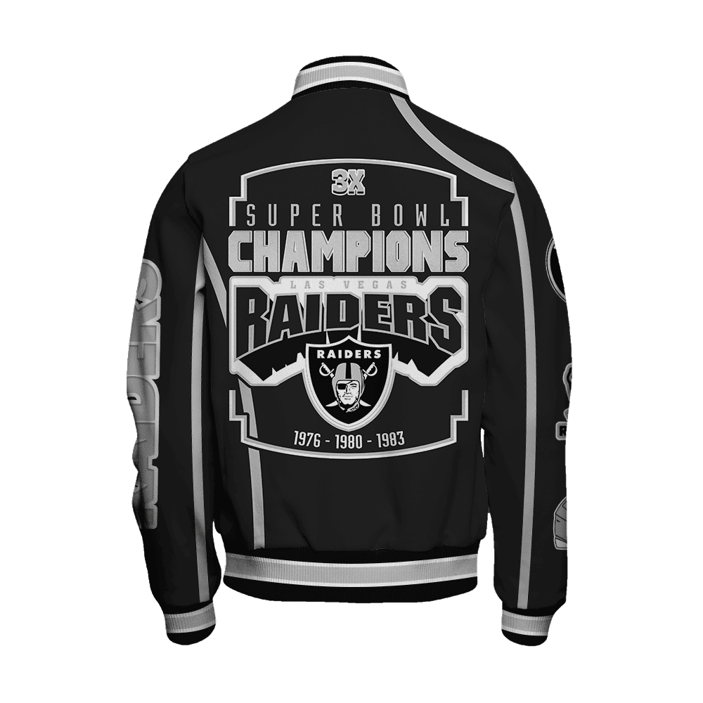 Las Vegas Raiders Super Bowl Champions Winning Spirit Varsity Jacket - Famjoys Las Vegas Raiders Super Bowl Champions Winning Spirit Varsity Jacket - Famjoys
