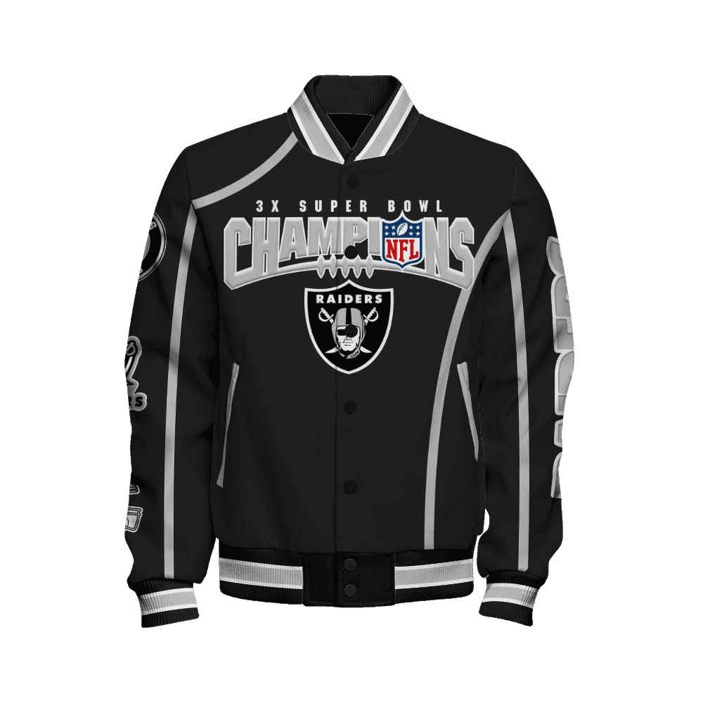 Las Vegas Raiders Super Bowl Champions Winning Spirit Varsity Jacket - Famjoys Las Vegas Raiders Super Bowl Champions Winning Spirit Varsity Jacket - Famjoys