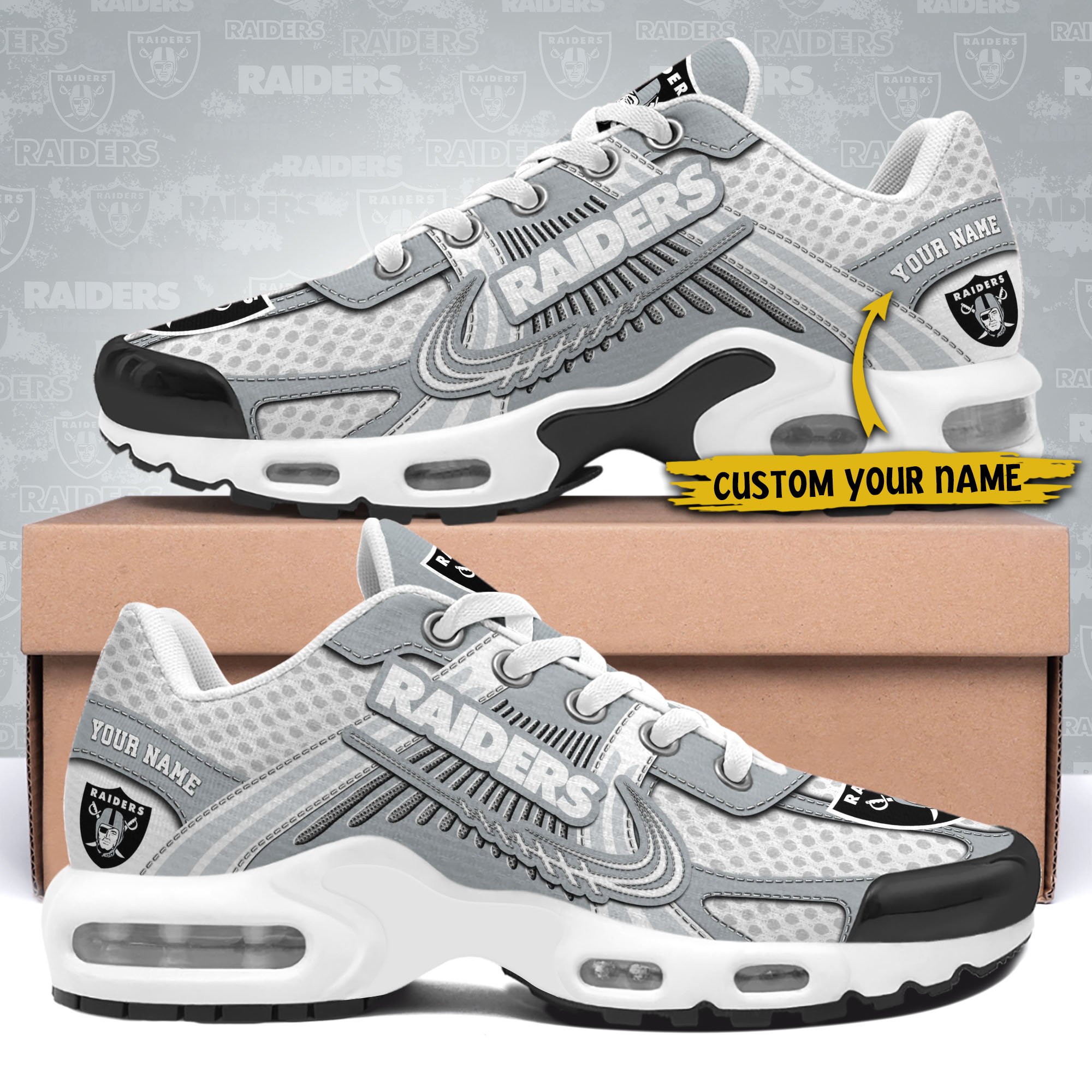 Las Vegas Raiders TN Shoes Custom Your Name, Sport Team Shoes, Shoes For Sport Lovers, Gifts For Fans ETRG-62469 - Famjoys Las Vegas Raiders TN Shoes Custom Your Name, Sport Team Shoes, Shoes For Sport Lovers, Gifts For Fans ETRG-62469 - Famjoys