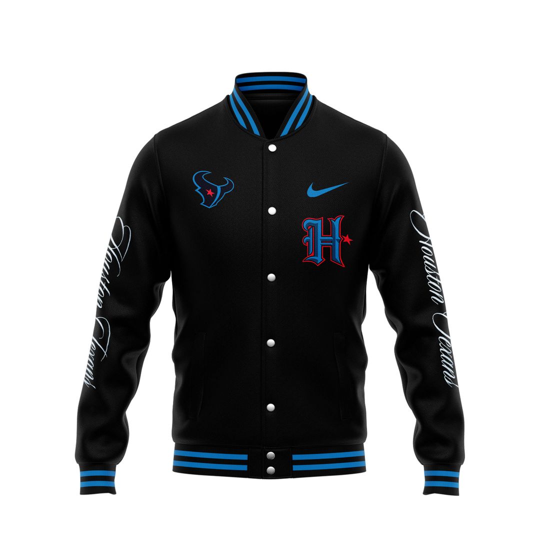 Lecrae x Houston Texans Black Jacket - Famjoys Lecrae x Houston Texans Black Jacket - Famjoys