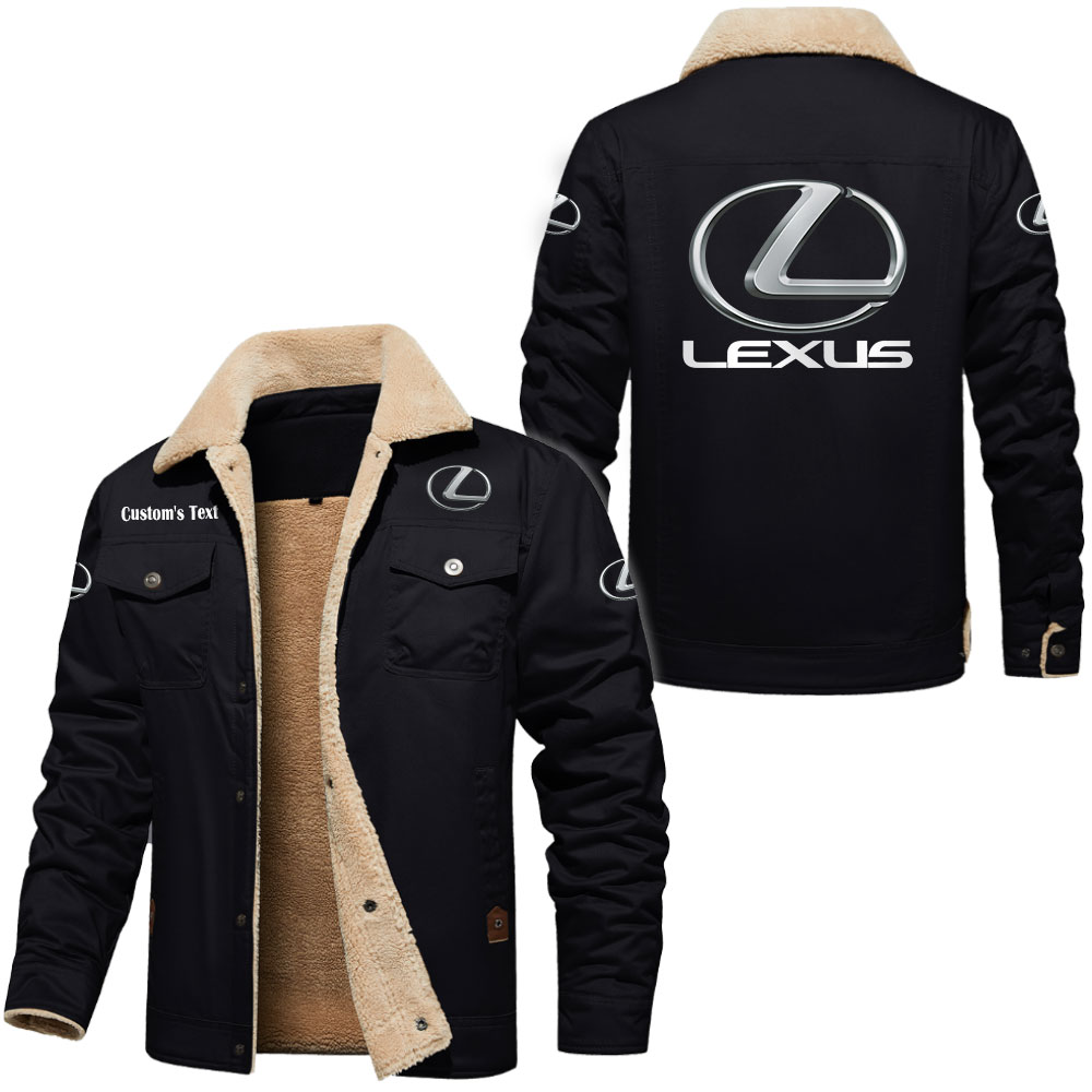 Lexus Cargo Fleece Lined Cotton Jacket Multicolor, vintage style, customize name