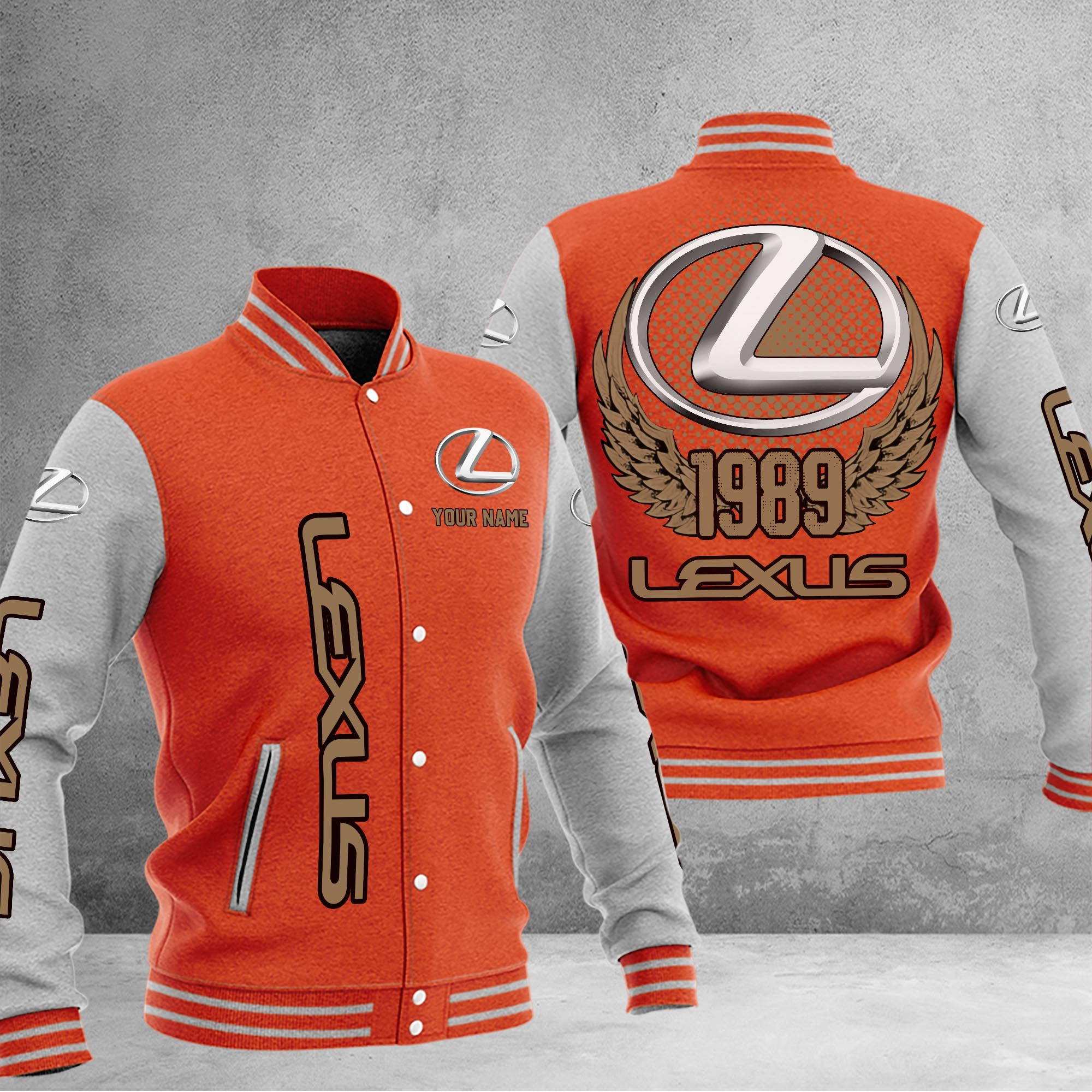 Lexus DMHJ1055 Baseball Jacket Multicolor - Famjoys Lexus DMHJ1055 Baseball Jacket Multicolor - Famjoys