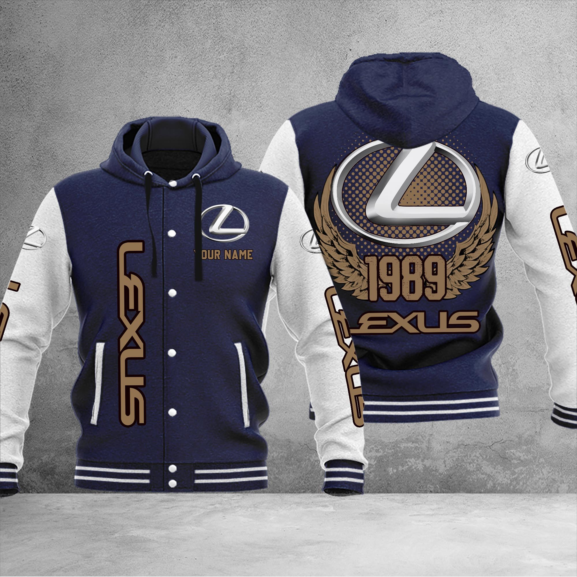 Lexus DMHJ1055 Baseball Jacket Multicolor - Famjoys Lexus DMHJ1055 Baseball Jacket Multicolor - Famjoys