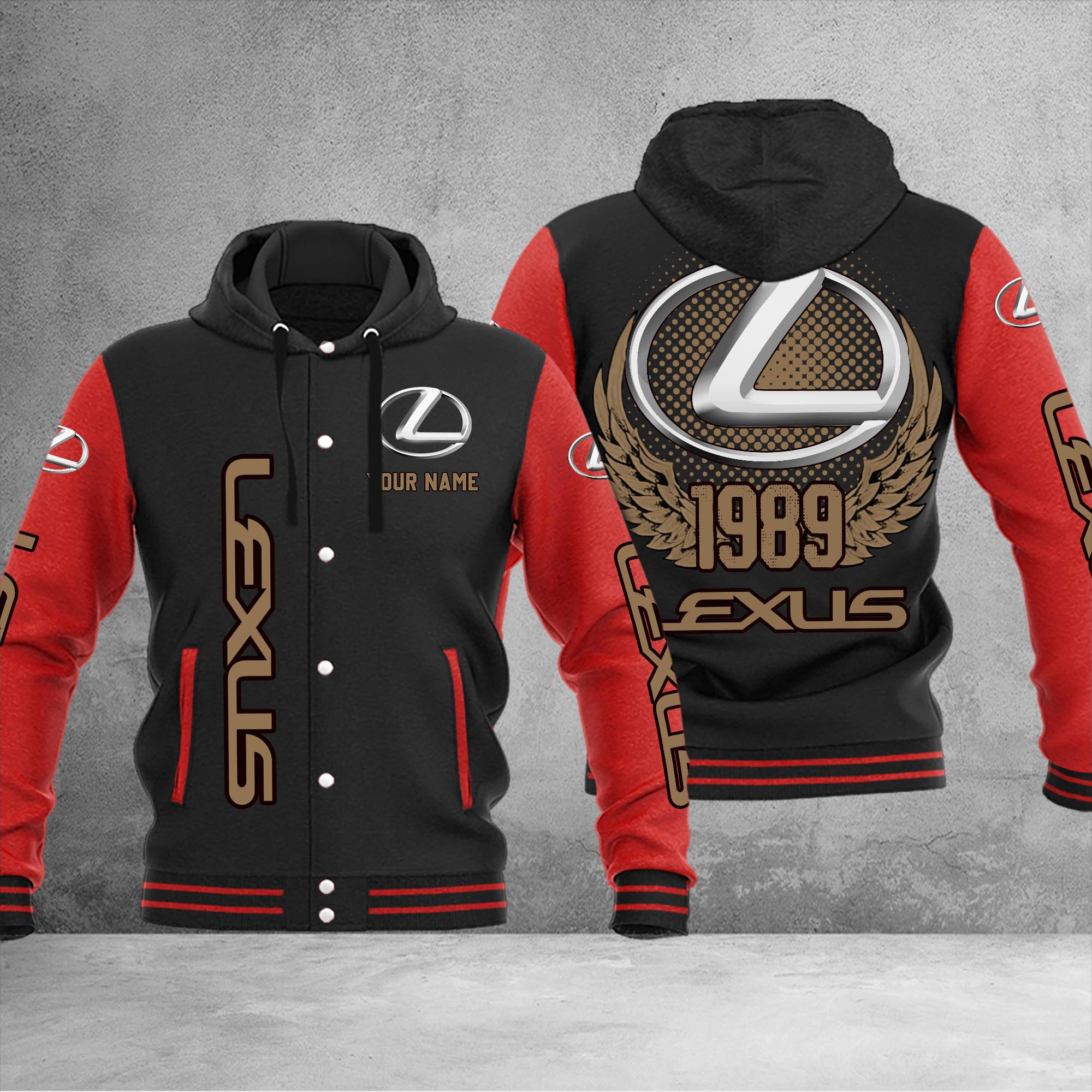 Lexus DMHJ1055 Baseball Jacket Multicolor - Famjoys Lexus DMHJ1055 Baseball Jacket Multicolor - Famjoys