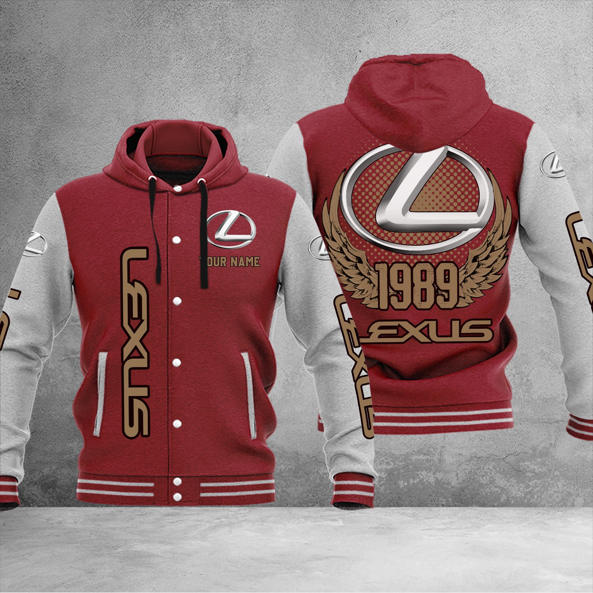 Lexus DMHJ1055 Baseball Jacket Multicolor - Famjoys Lexus DMHJ1055 Baseball Jacket Multicolor - Famjoys