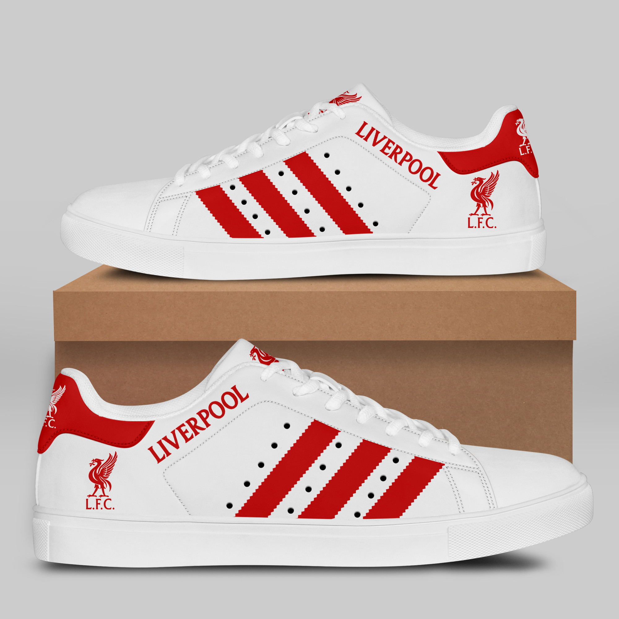 Liverpool FC Stn Smith Shoes Ver 1 - Famjoys Liverpool FC Stn Smith Shoes Ver 1 - Famjoys
