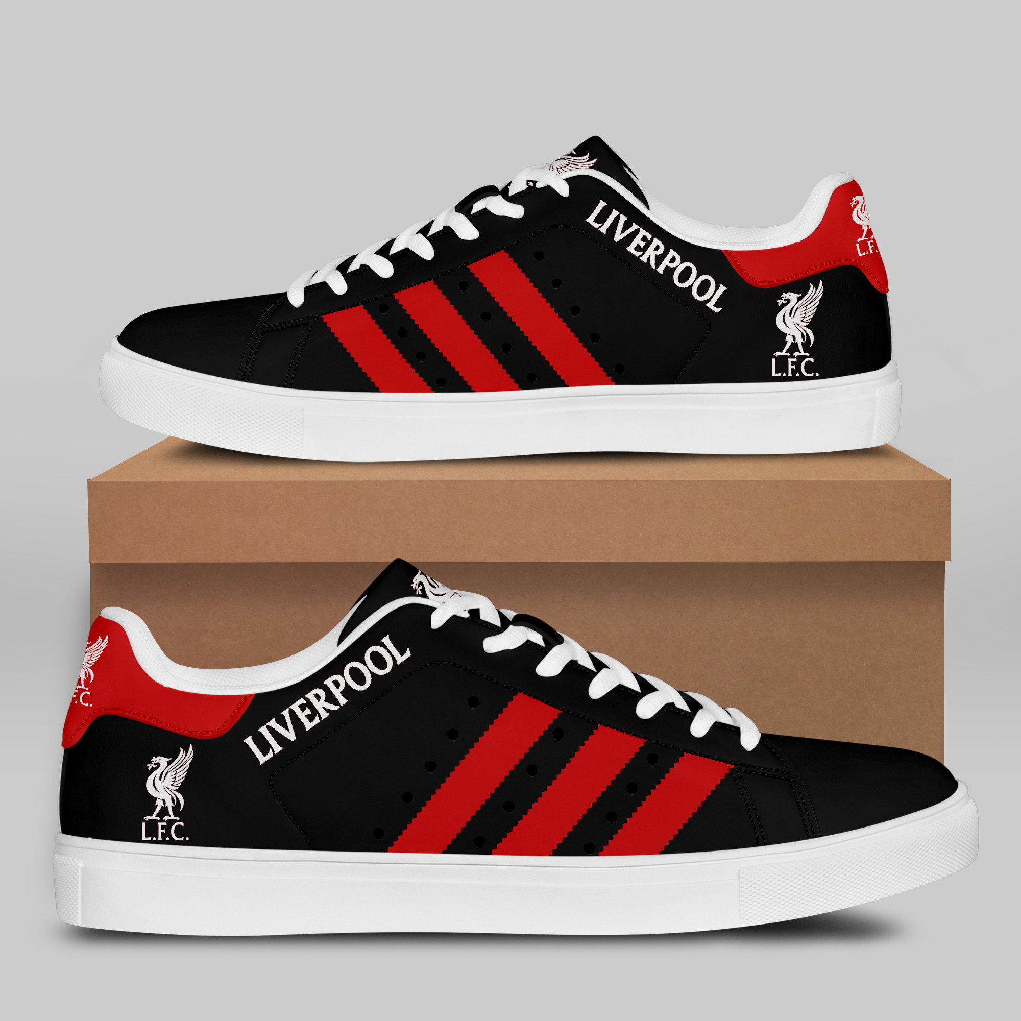 Liverpool FC Stn Smith Shoes Ver 2 - Famjoys Liverpool FC Stn Smith Shoes Ver 2 - Famjoys