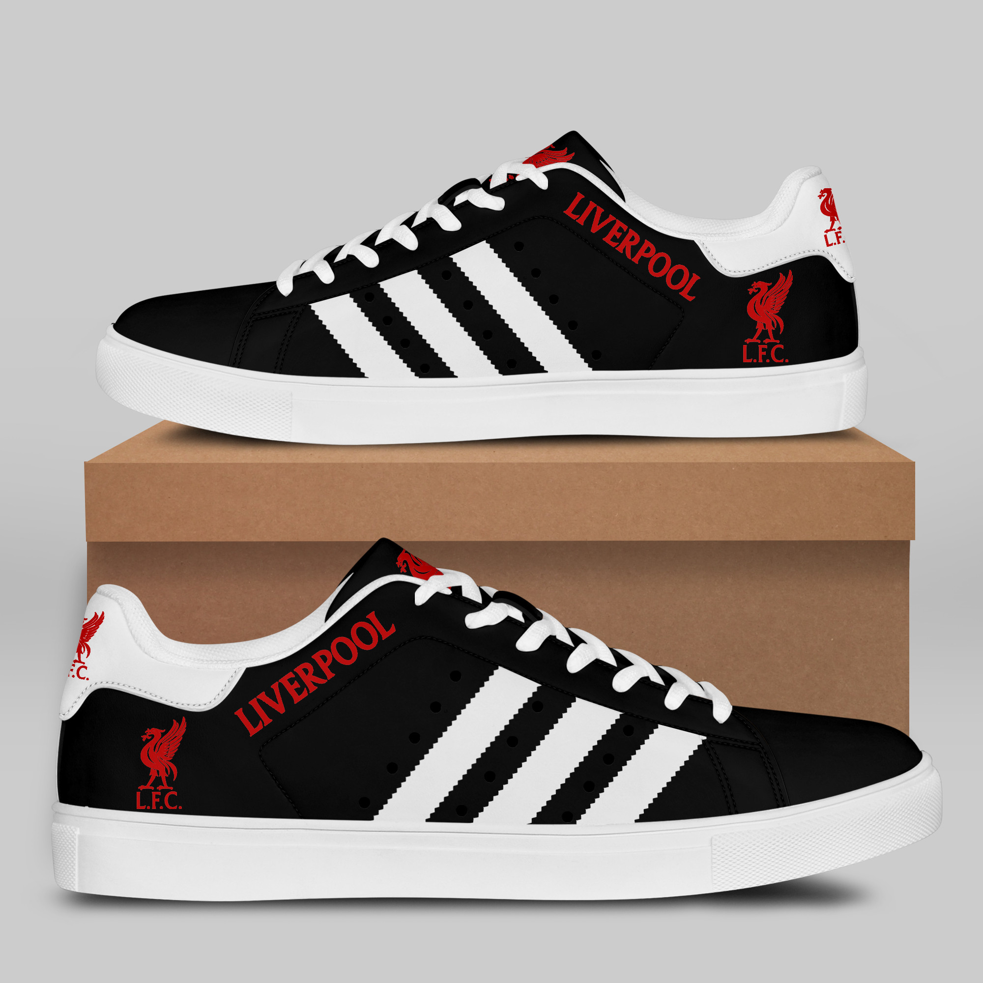 Liverpool FC Stn Smith Shoes Ver 4 - Famjoys Liverpool FC Stn Smith Shoes Ver 4 - Famjoys