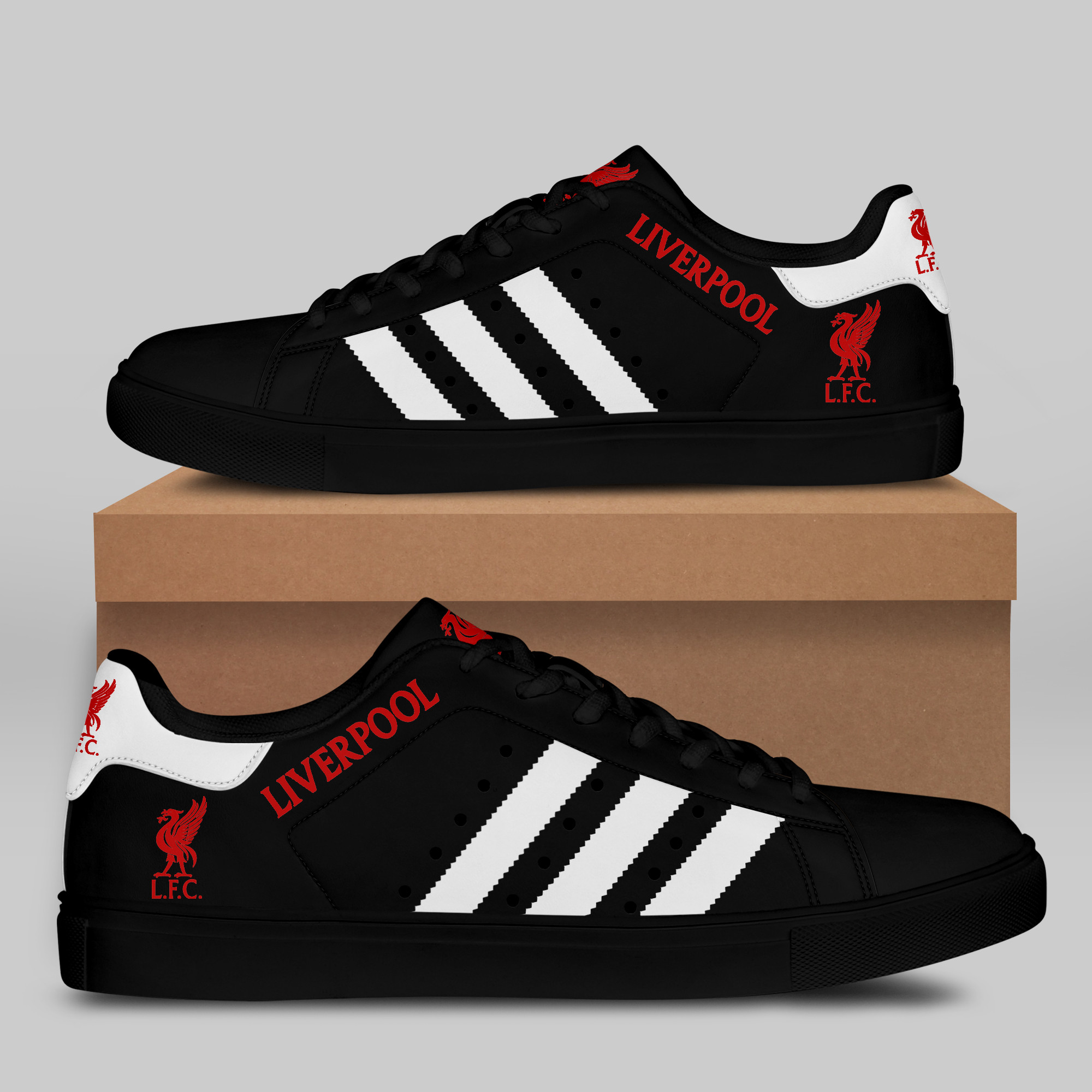 Liverpool FC Stn Smith Shoes Ver 4 - Famjoys Liverpool FC Stn Smith Shoes Ver 4 - Famjoys