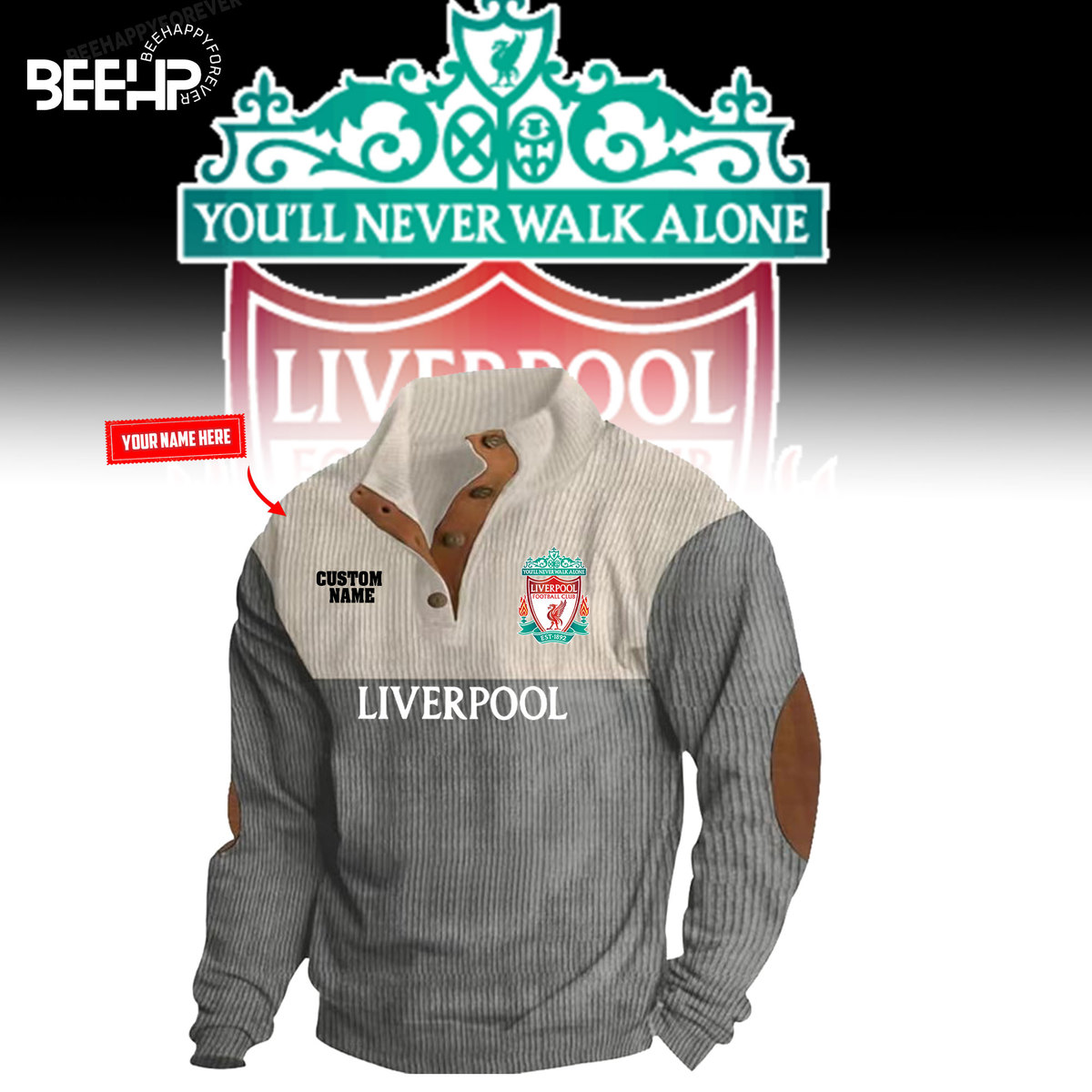 Liverpool Football 2D Fleece Sweater Fashions - Famjoys Liverpool Football 2D Fleece Sweater Fashions - Famjoys