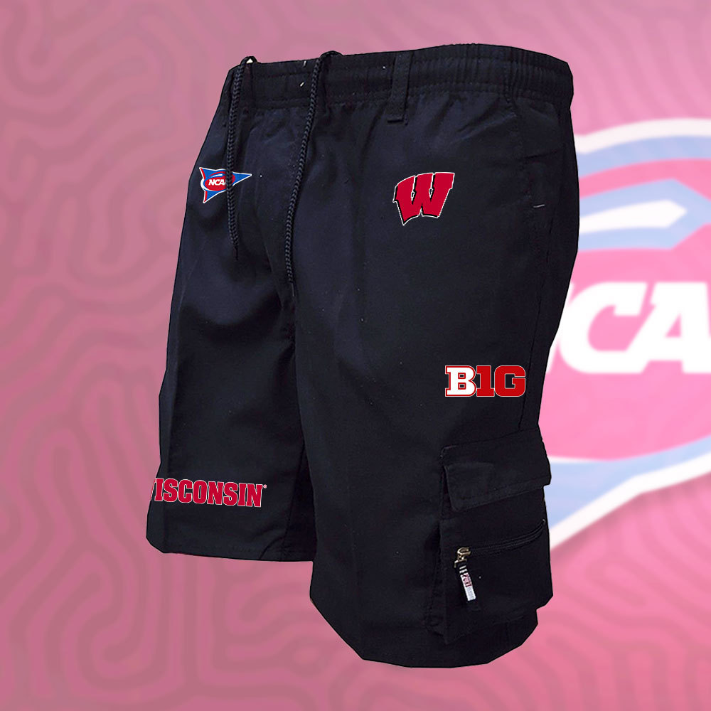 LKXLPC0255 WISCONSIN Man Shorts - Famjoys LKXLPC0255 WISCONSIN Man Shorts - Famjoys