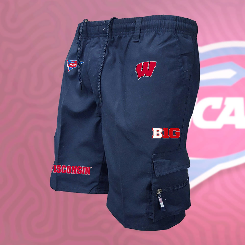 LKXLPC0255 WISCONSIN Man Shorts - Famjoys LKXLPC0255 WISCONSIN Man Shorts - Famjoys