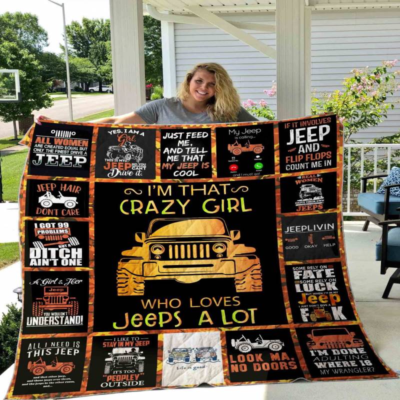 LL Jeep Car Quilt Blanket