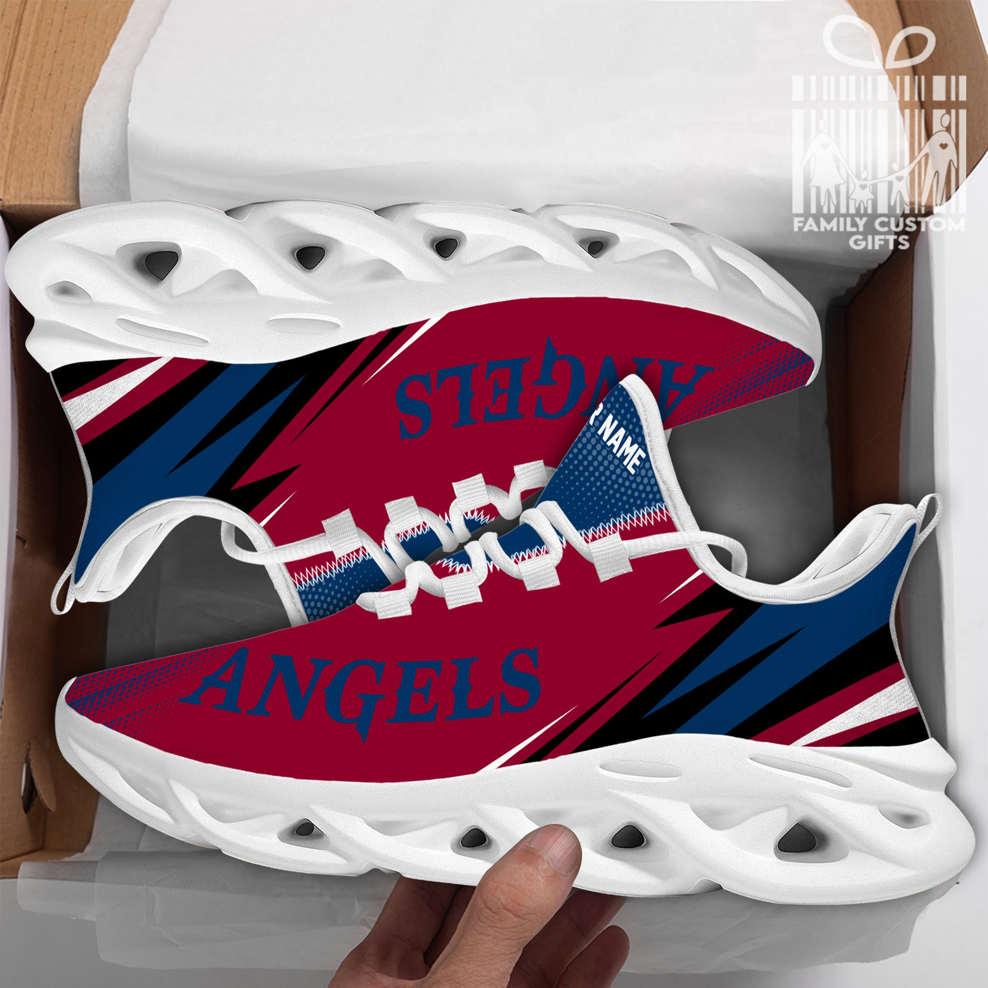 Los Angeles Angels Custom Baseball Personalized Max Soul Sneakers Running Sport Shoes for Men Women - Famjoys Los Angeles Angels Custom Baseball Personalized Max Soul Sneakers Running Sport Shoes for Men Women - Famjoys
