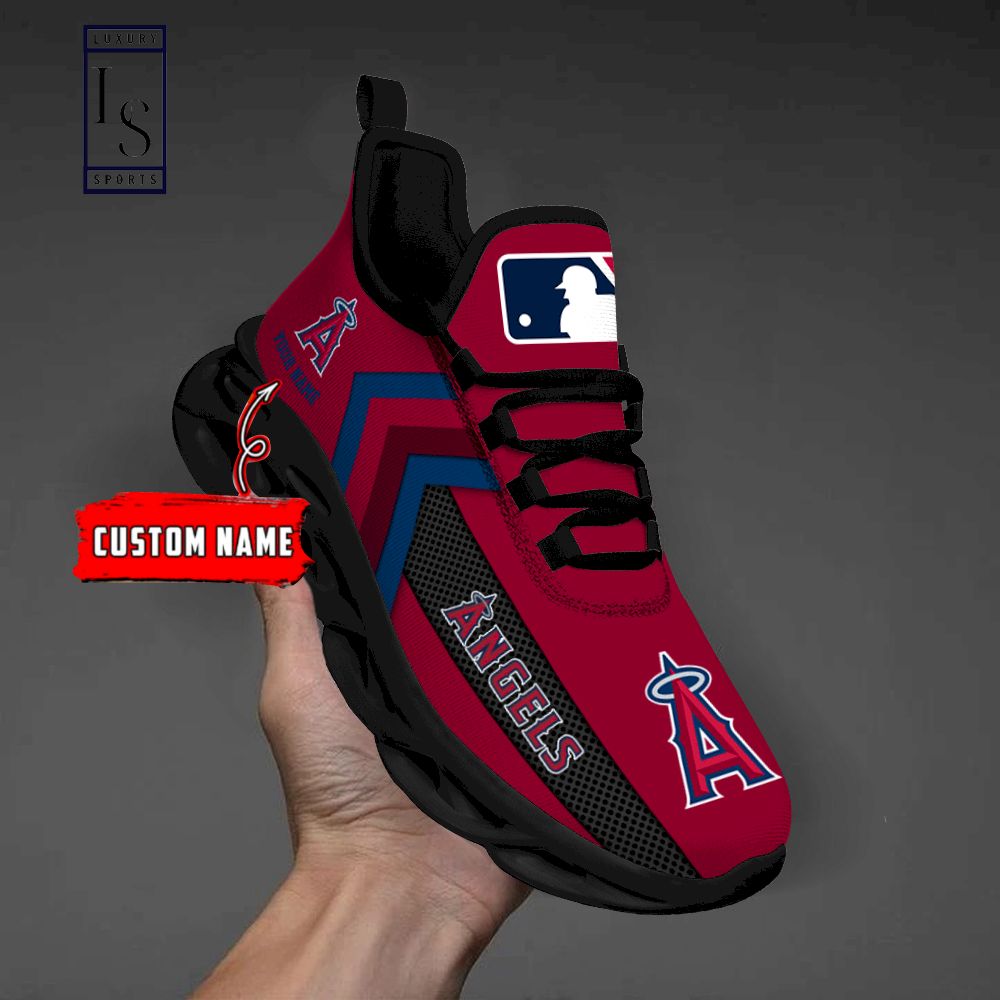 Los Angeles Angels Personalized Max Soul Shoes - Famjoys Los Angeles Angels Personalized Max Soul Shoes - Famjoys