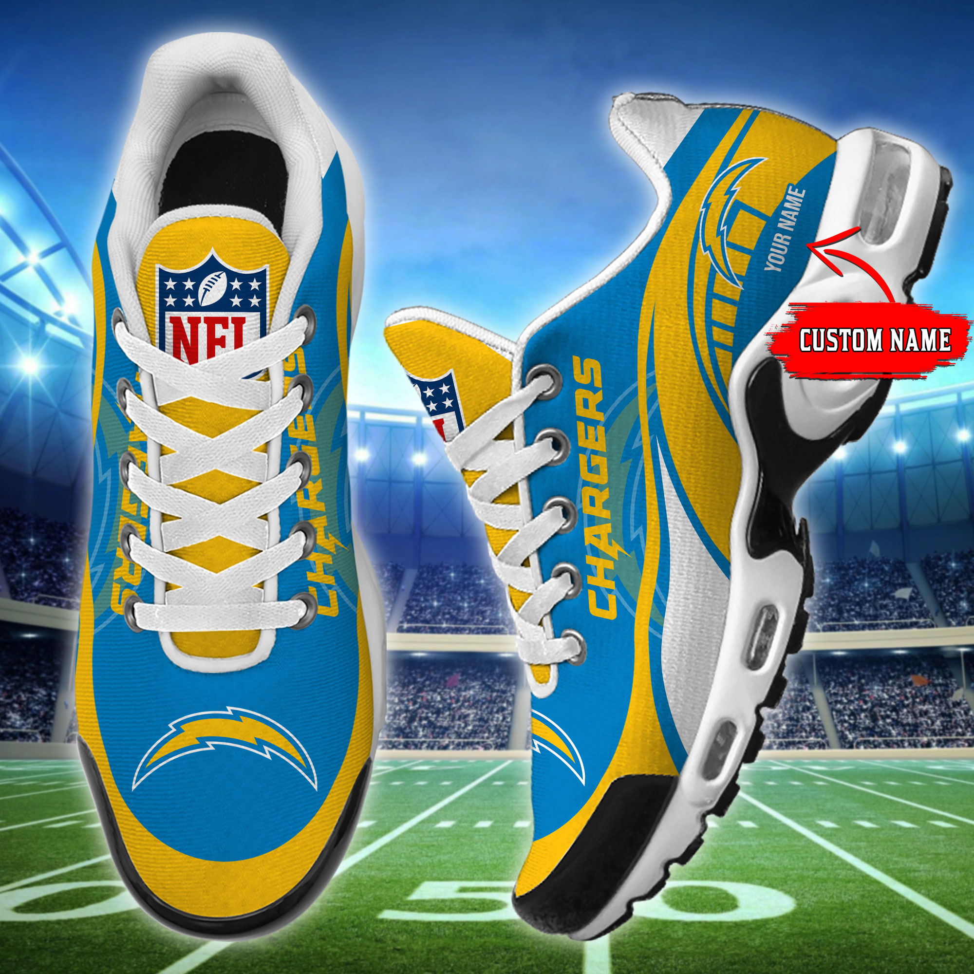 Los Angeles Chargers-32 Teams TN H56 SHOES Cool Gift-SP18082350ID02 - Famjoys Los Angeles Chargers-32 Teams TN H56 SHOES Cool Gift-SP18082350ID02 - Famjoys