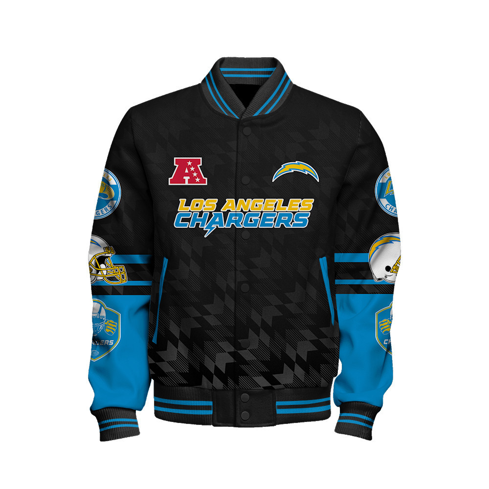 Los Angeles Chargers American Football Conference Unisex Varsity Jacket V12 - Famjoys Los Angeles Chargers American Football Conference Unisex Varsity Jacket V12 - Famjoys