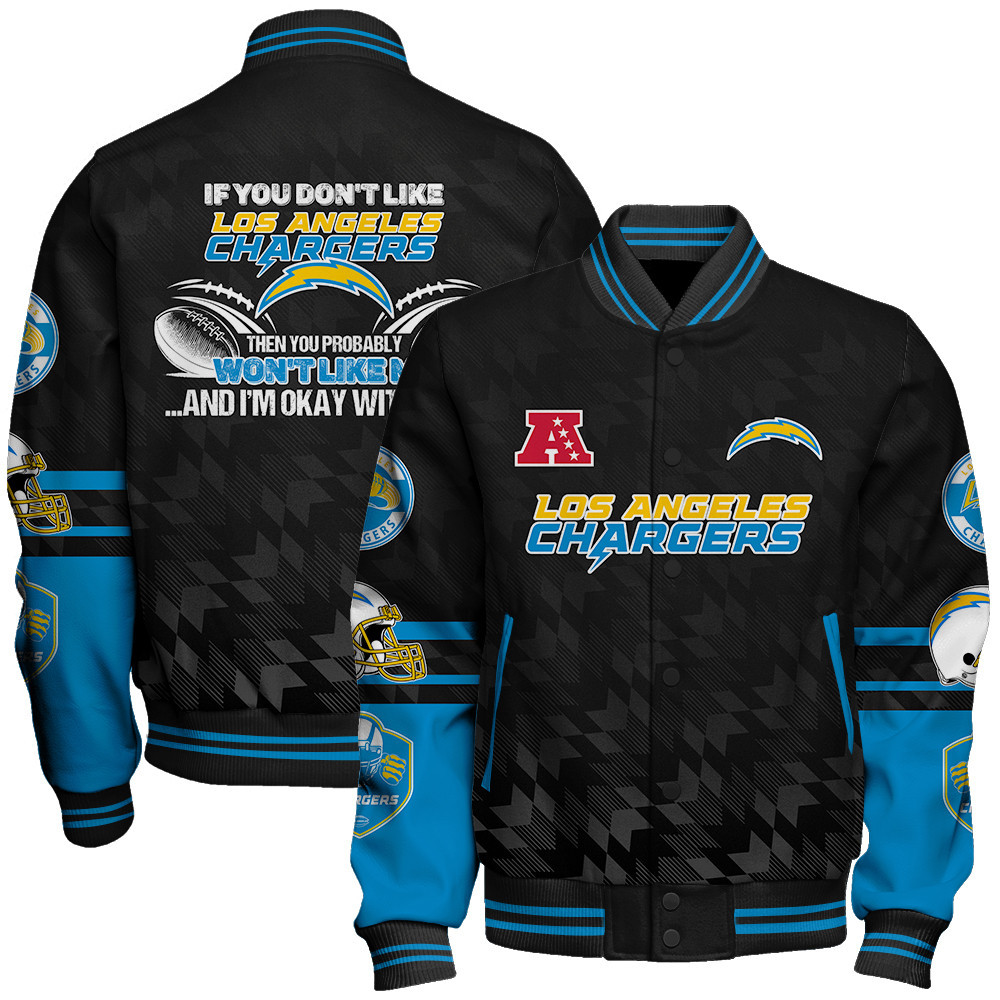Los Angeles Chargers American Football Conference Unisex Varsity Jacket V12 - Famjoys Los Angeles Chargers American Football Conference Unisex Varsity Jacket V12 - Famjoys