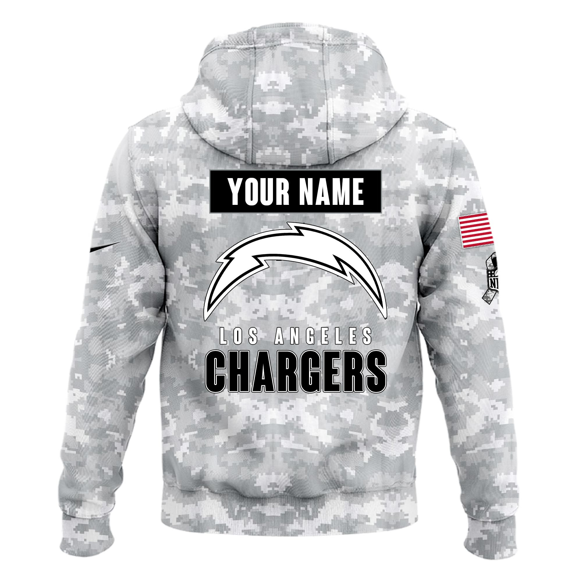 Los Angeles Chargers Arctic Camo Salute to Service Club Hoodie Edition - Famjoys Los Angeles Chargers Arctic Camo Salute to Service Club Hoodie Edition - Famjoys