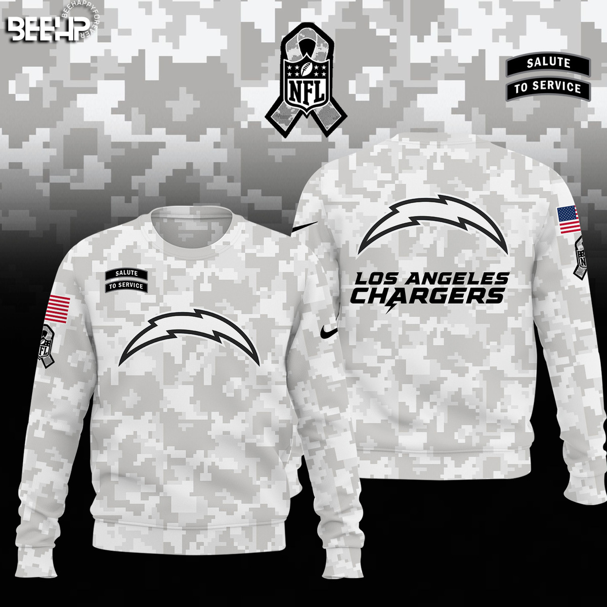 Los Angeles Chargers Camo Salute to Service Combo - Famjoys Los Angeles Chargers Camo Salute to Service Combo - Famjoys