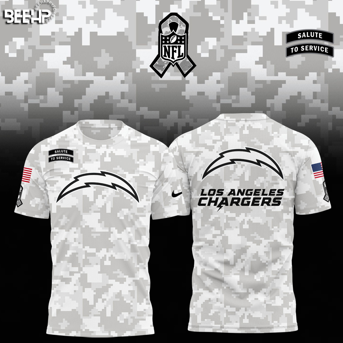 Los Angeles Chargers Camo Salute to Service Combo - Famjoys Los Angeles Chargers Camo Salute to Service Combo - Famjoys