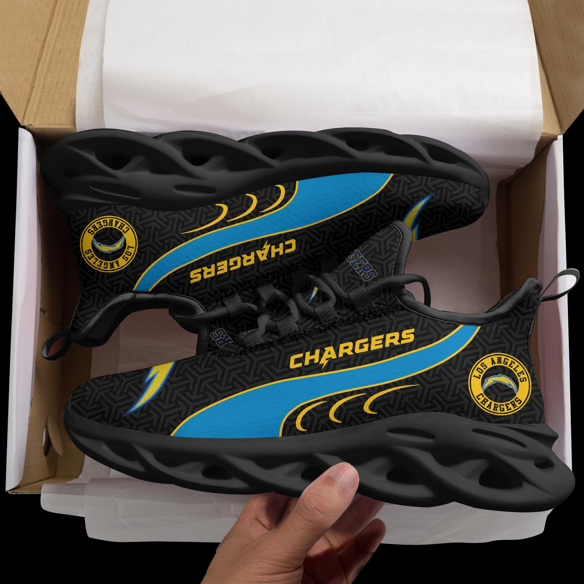 Los Angeles Chargers Clunky Shoes T-42107 - Famjoys Los Angeles Chargers Clunky Shoes T-42107 - Famjoys