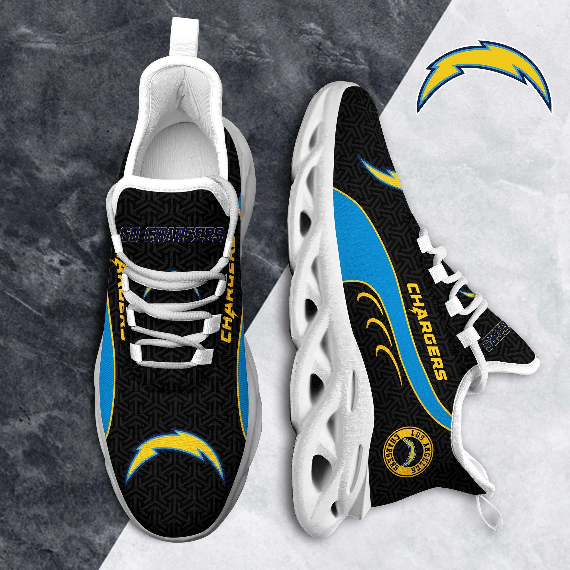 Los Angeles Chargers Clunky Shoes T-42107 - Famjoys Los Angeles Chargers Clunky Shoes T-42107 - Famjoys