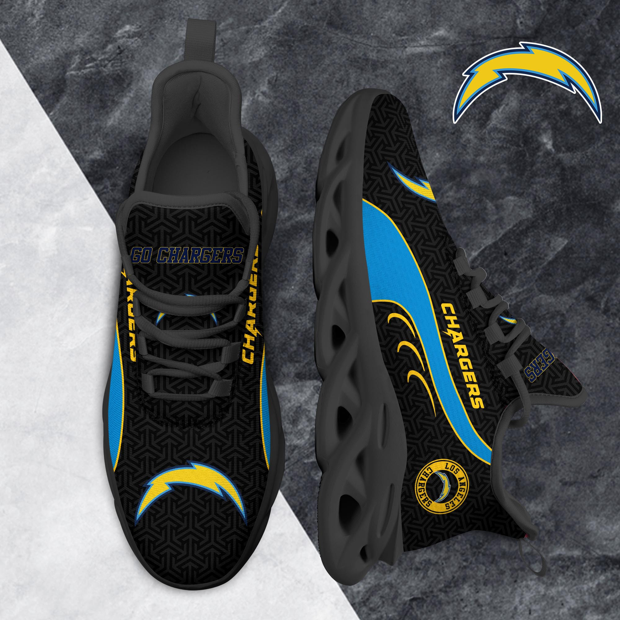 Los Angeles Chargers Clunky Shoes T-42107 - Famjoys Los Angeles Chargers Clunky Shoes T-42107 - Famjoys