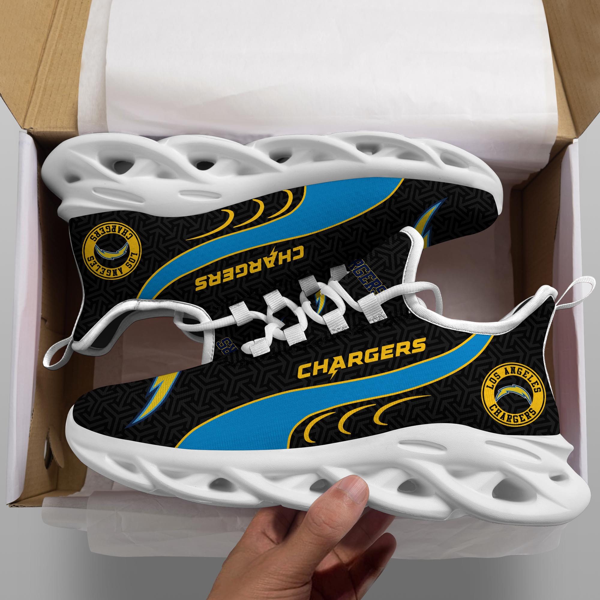Los Angeles Chargers Clunky Shoes T-42107 - Famjoys Los Angeles Chargers Clunky Shoes T-42107 - Famjoys