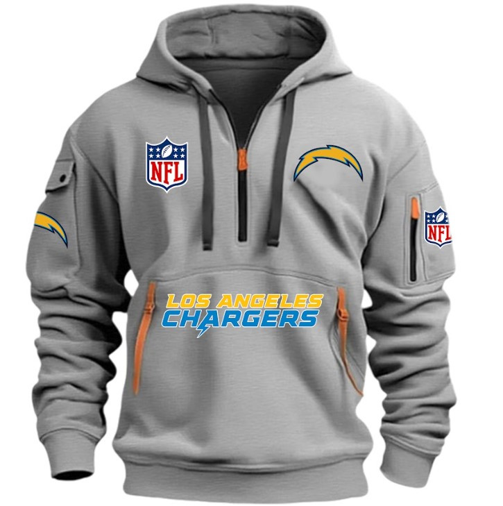 Los Angeles Chargers - HOODIE HALF ZIPPER - QTA405111347 - Famjoys Los Angeles Chargers - HOODIE HALF ZIPPER - QTA405111347 - Famjoys