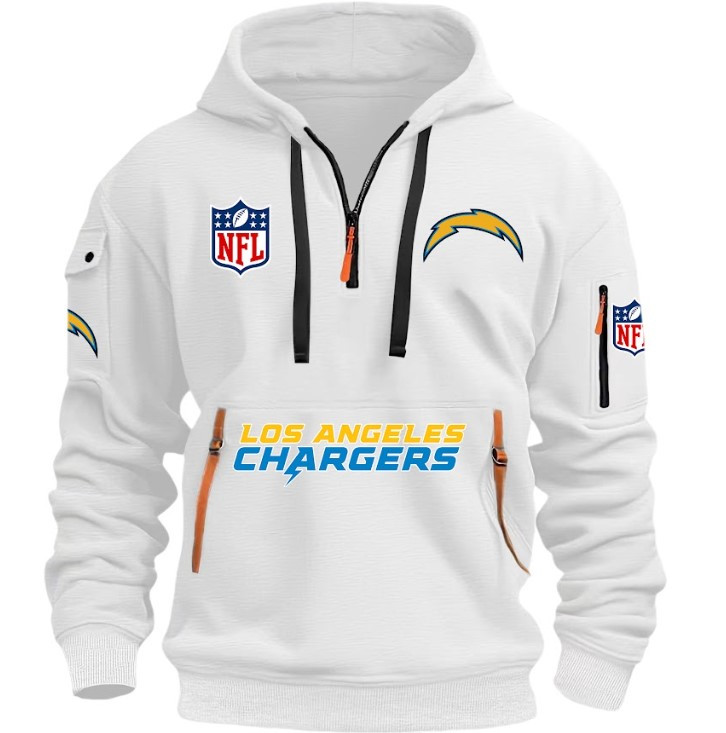 Los Angeles Chargers - HOODIE HALF ZIPPER - QTA405111347 - Famjoys Los Angeles Chargers - HOODIE HALF ZIPPER - QTA405111347 - Famjoys