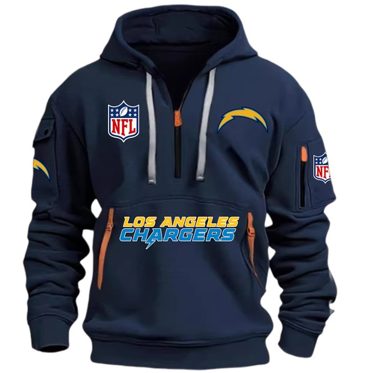 Los Angeles Chargers - HOODIE HALF ZIPPER - QTA405111347 - Famjoys Los Angeles Chargers - HOODIE HALF ZIPPER - QTA405111347 - Famjoys