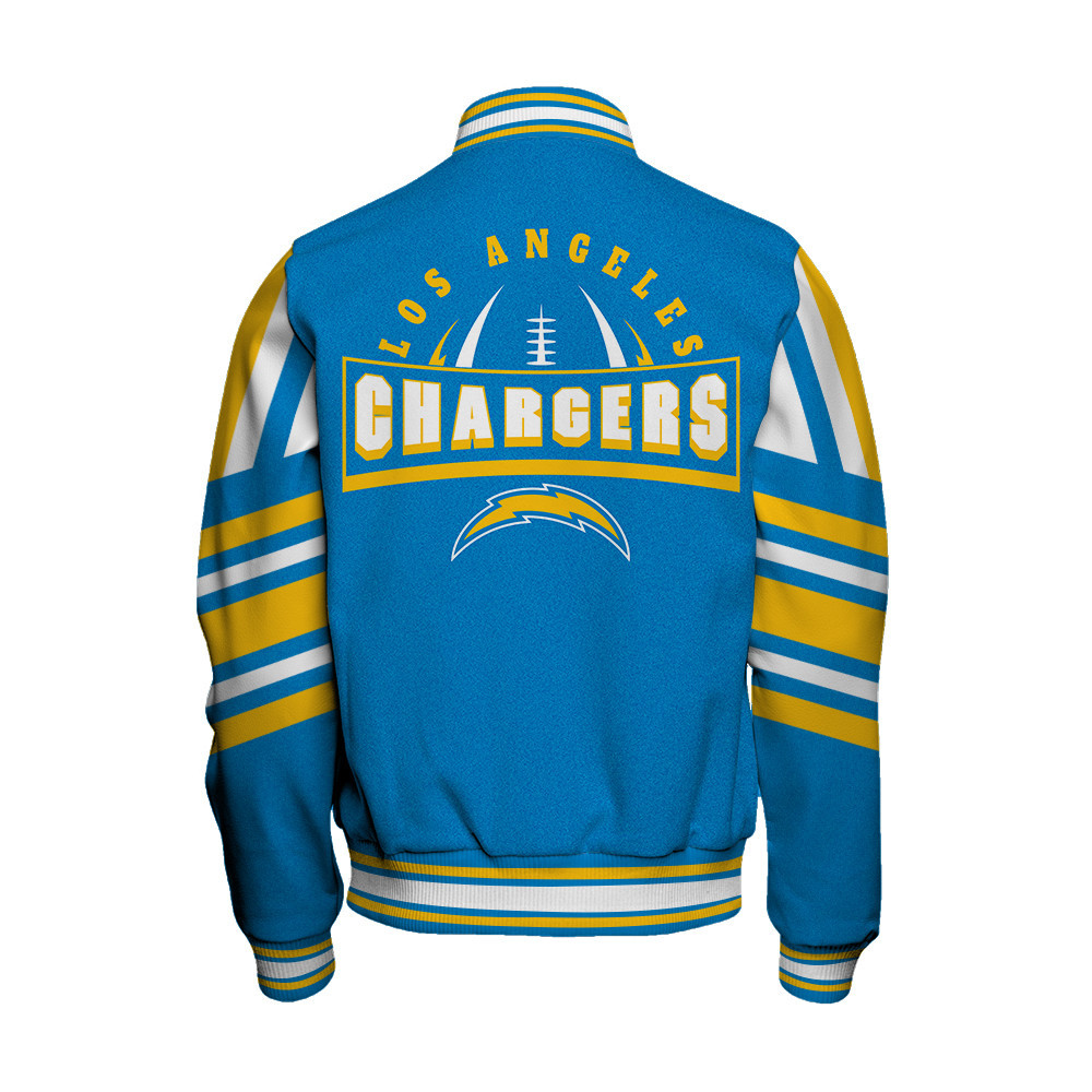 Los Angeles Chargers - Immortal Faith Unisex Varsity Jacket - Famjoys Los Angeles Chargers - Immortal Faith Unisex Varsity Jacket - Famjoys