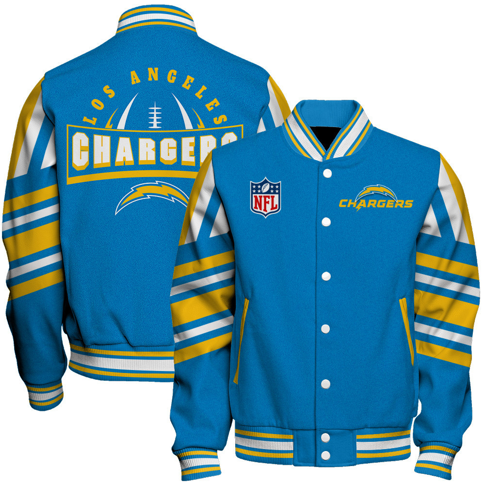 Los Angeles Chargers - Immortal Faith Unisex Varsity Jacket - Famjoys Los Angeles Chargers - Immortal Faith Unisex Varsity Jacket - Famjoys