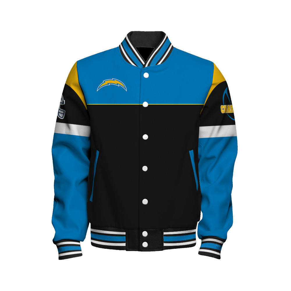 Los Angeles Chargers National Football League - Feel The Power Unisex Varsity Jacket - Famjoys Los Angeles Chargers National Football League - Feel The Power Unisex Varsity Jacket - Famjoys