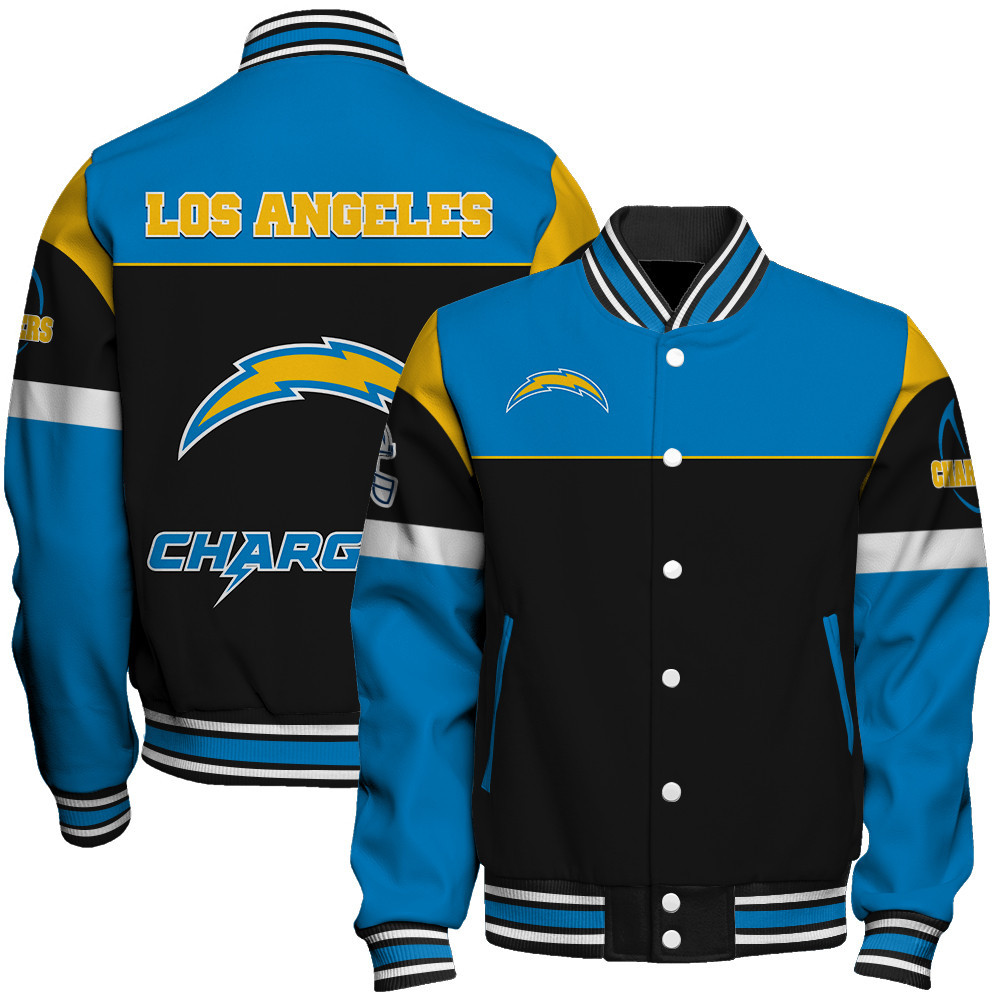 Los Angeles Chargers National Football League - Feel The Power Unisex Varsity Jacket - Famjoys Los Angeles Chargers National Football League - Feel The Power Unisex Varsity Jacket - Famjoys