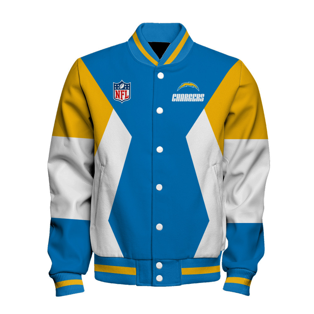 Los Angeles Chargers National Football League Unisex Varsity Jacket - Famjoys Los Angeles Chargers National Football League Unisex Varsity Jacket - Famjoys