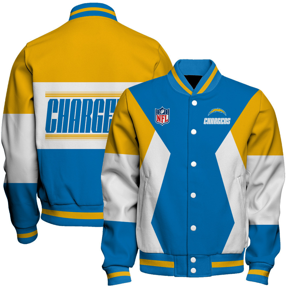 Los Angeles Chargers National Football League Unisex Varsity Jacket - Famjoys Los Angeles Chargers National Football League Unisex Varsity Jacket - Famjoys