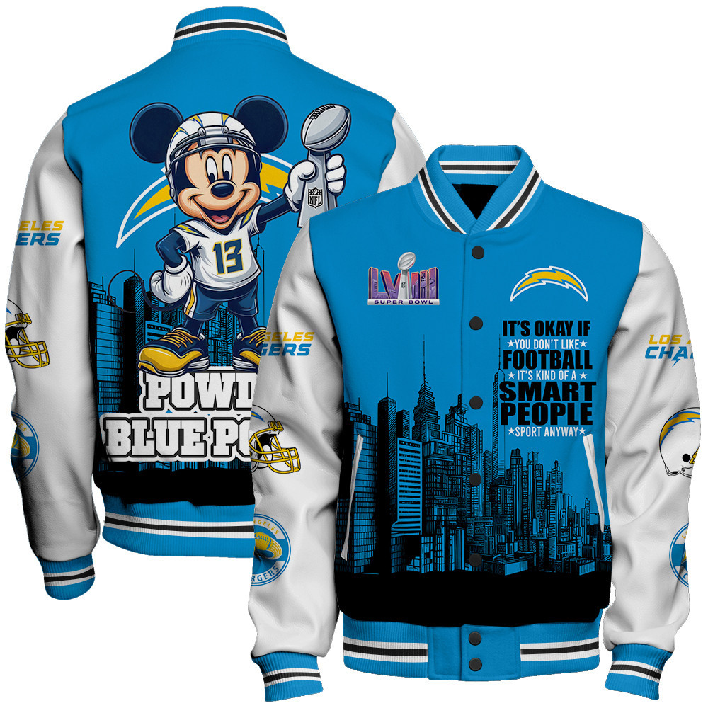 Los Angeles Chargers National Football League Varsity Jacket STM V5 - Famjoys Los Angeles Chargers National Football League Varsity Jacket STM V5 - Famjoys