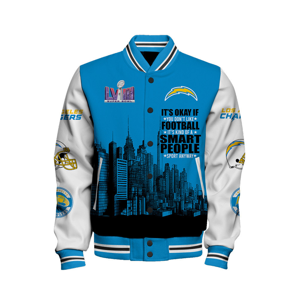 Los Angeles Chargers National Football League Varsity Jacket STM V5 - Famjoys Los Angeles Chargers National Football League Varsity Jacket STM V5 - Famjoys