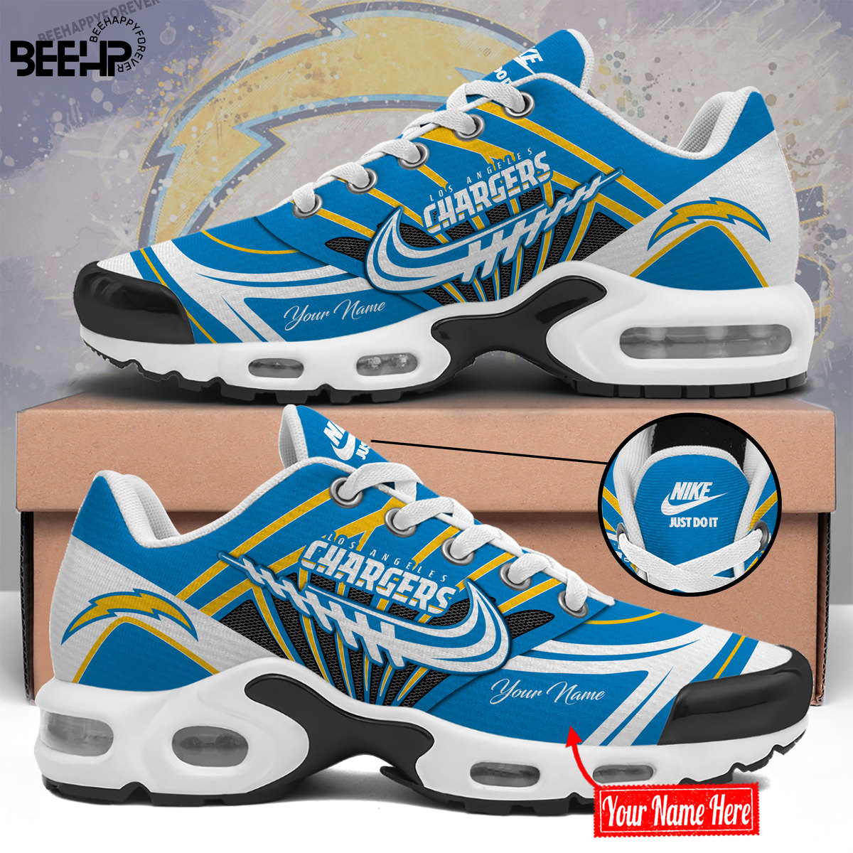 Los Angeles Chargers New Shoes - Famjoys Los Angeles Chargers New Shoes - Famjoys