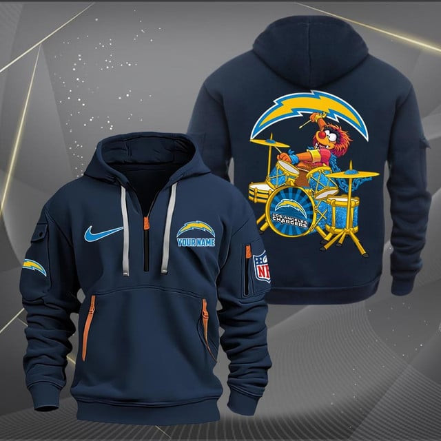 Los Angeles Chargers Premium Personalized Quarter Zip Hoodie AZBTCQZH000016 - Famjoys Los Angeles Chargers Premium Personalized Quarter Zip Hoodie AZBTCQZH000016 - Famjoys